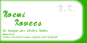 noemi kovecs business card